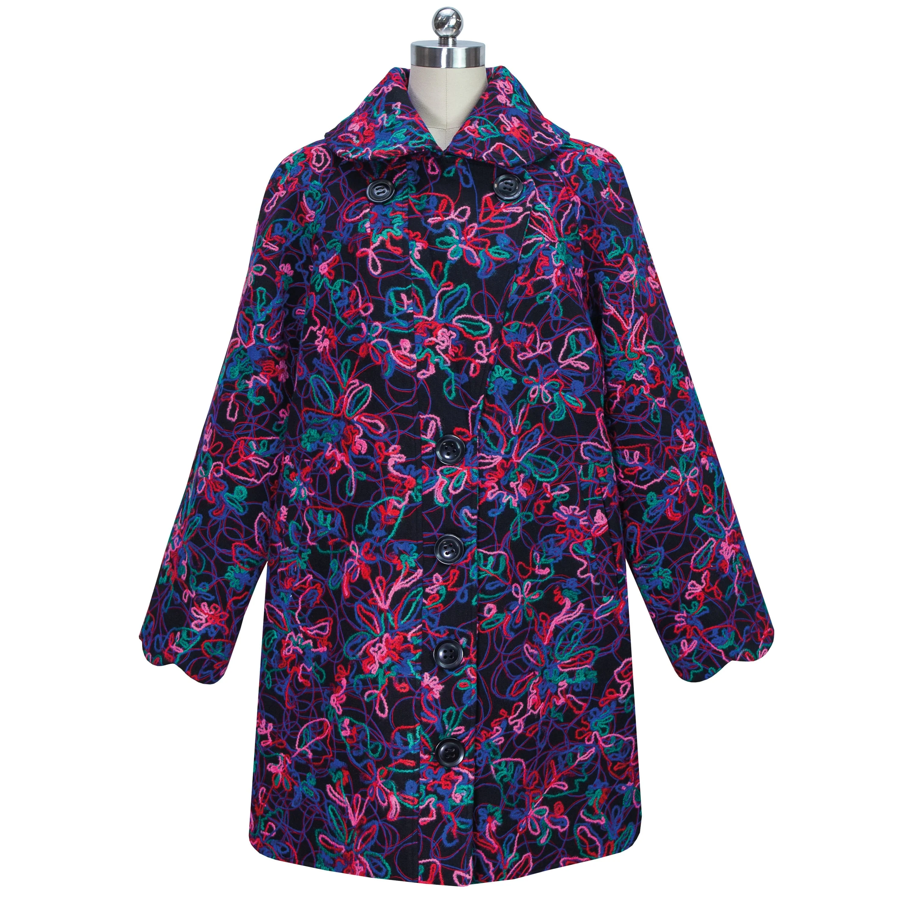 Manteau Atlas Violet Studio - Image 3